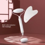 SculptGlow Facial Roller & Heart Gua Sha Massage Set - Image 4