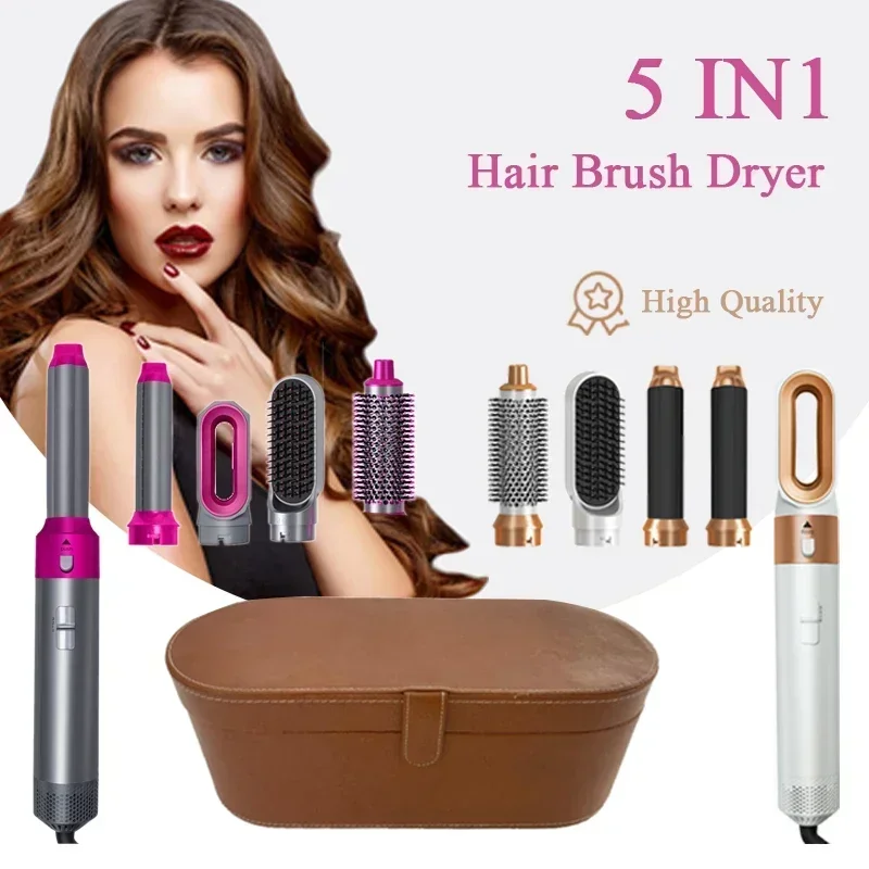 aerostyle-pro-5-in-1-hot-air-styler AeroStyle Pro 5-in-1 hot air styler set with multiple hair styling attachments