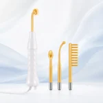 ClariGlow Pro high frequency facial wand with four glass electrode attachments