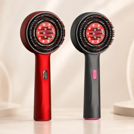 LumiScalp Pro red light scalp massager with vibration and hair oil applicator