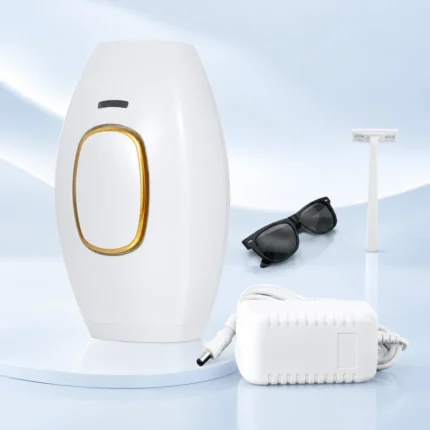 LumiSilk Pro 500K IPL hair removal device with protective glasses razor and power adapter